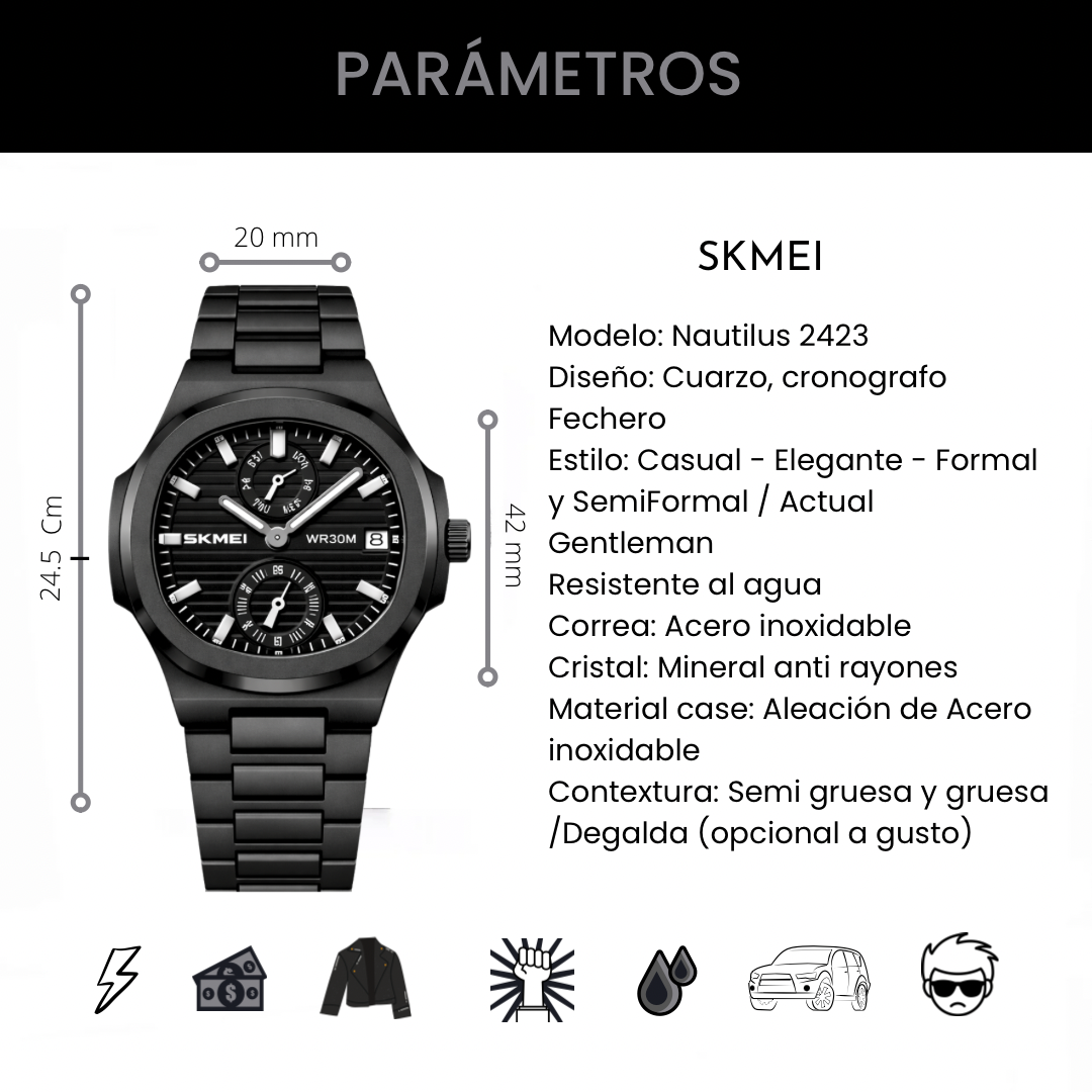 Skmei Nautilus 2423 Black