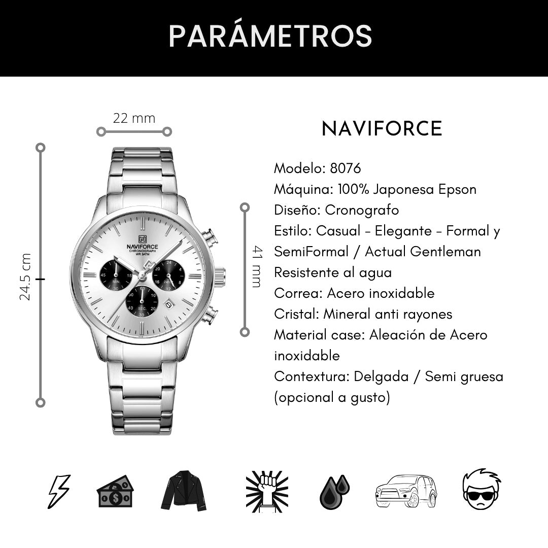 NaviForce 8076 Silver